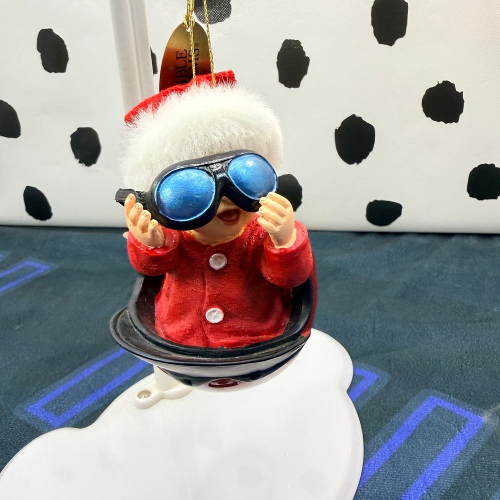 Possible Dreams Clothtique Baby in Helmet Christmas Ornament Red Blue Goggles